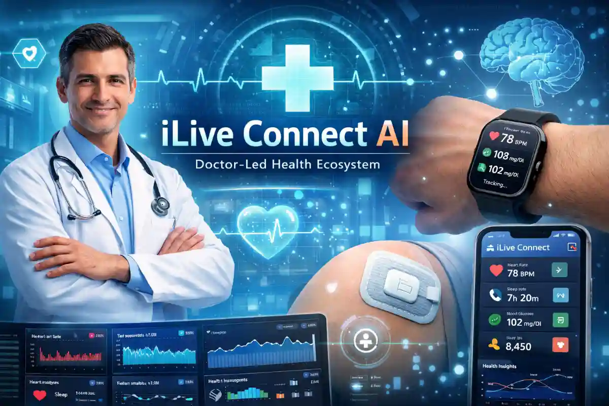 iLive Connect AI doctor-led health ecosystem with wearable monitoring and AI-powered health tracking app
