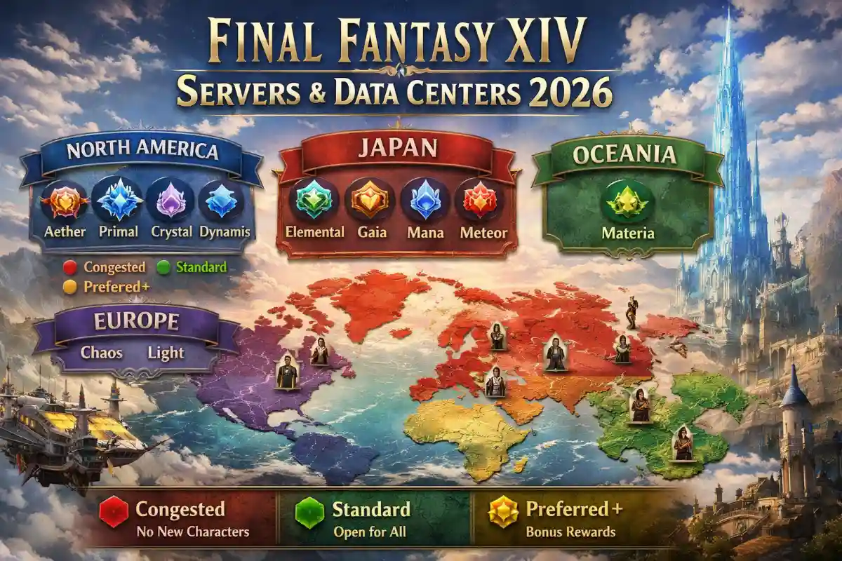 FFXIV servers list and data centers guide 2026